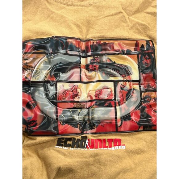 Vintage Y2K Ecko Unltd GTA Style Vinyl Print T-Shirt - L - Picture 3 of 6